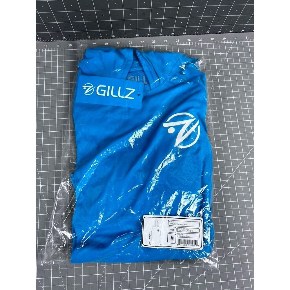 Gillz Men's UV Tournament Hoodie Hawaiian Ocean Blue SZ. M Fishing NEW~~~~ - Picture 2 of 6